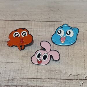 Amazing World of Gumball Enamel Pin lot Darwin Anais Cartoon Character